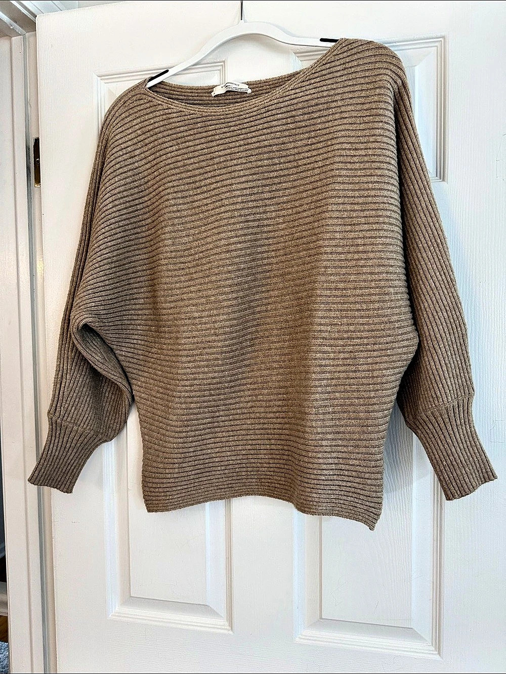 Anthropologie Sweater Ribbed Brown
